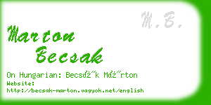 marton becsak business card